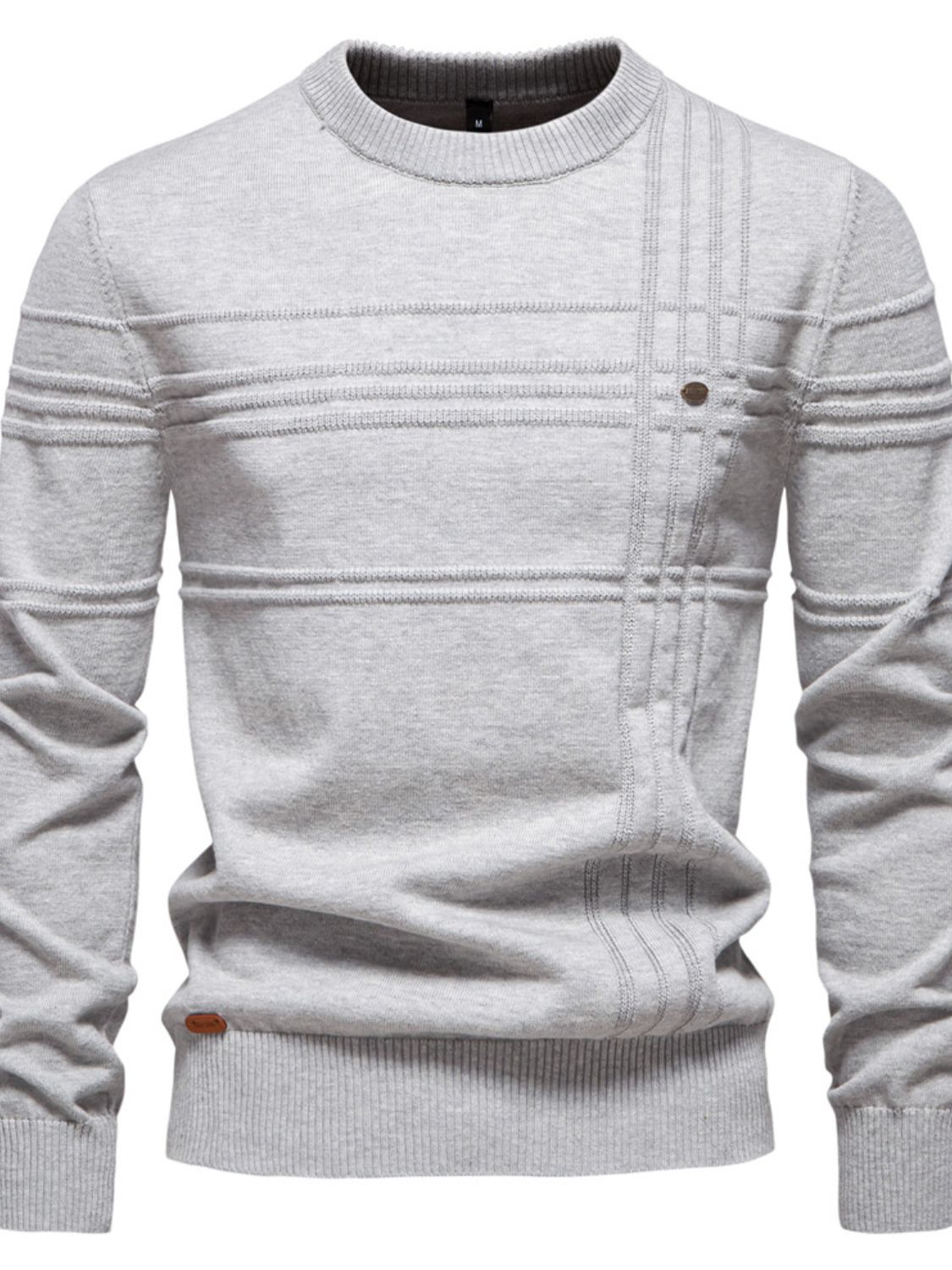 Men's Round Neck Striped Sweater for Stylish Comfort