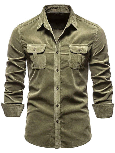 Men's Full Size Collared Neck Button Down Shirt Plus Size
