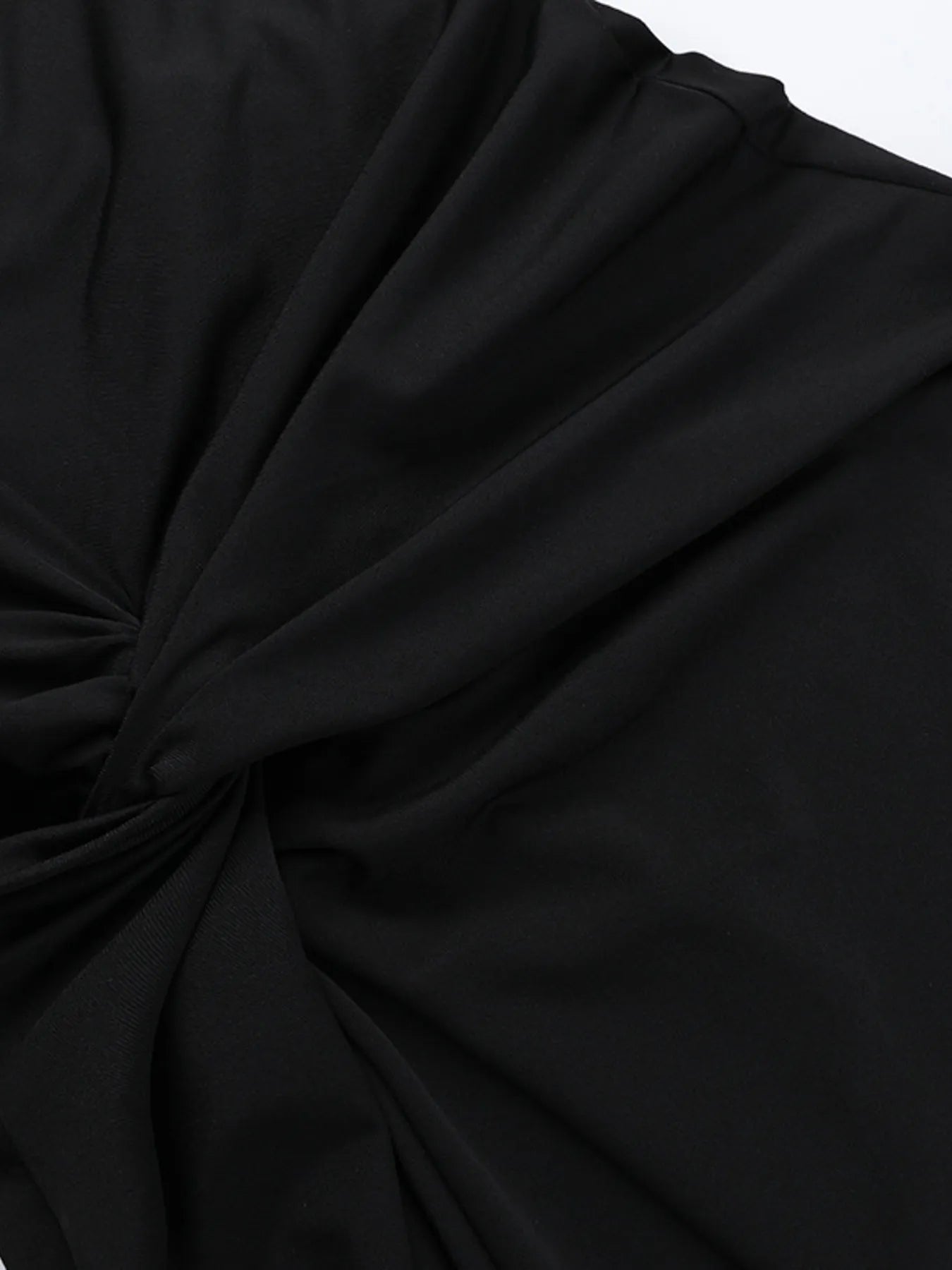 Ruched Slit Cap Sleeve Maxi Dress