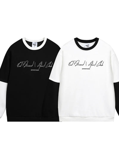 Men's Color Block Crew Neck Sweatshirt