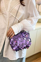 Stylish Sequin Chain Shoulder Bag for Elegant Outings