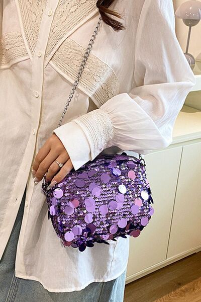 Stylish Sequin Chain Shoulder Bag for Elegant Outings