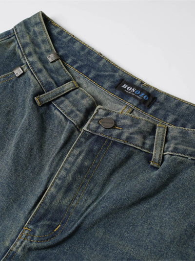 Men's Washed Denim Shorts