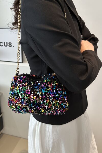 Chic Sequin Removable Strap Shoulder Bag for Glam Style