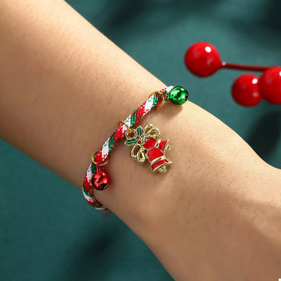 Christmas Charm Braided Rope Bracelet