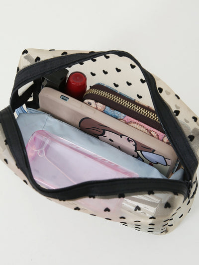 Charming Heart Polyester Travel & Cosmetic Bag Gift Set