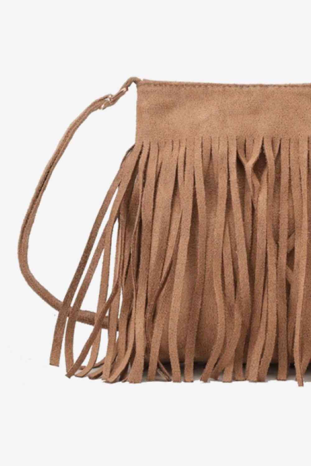 Chic Leopard Print PU Leather Crossbody Bag with Fringe
