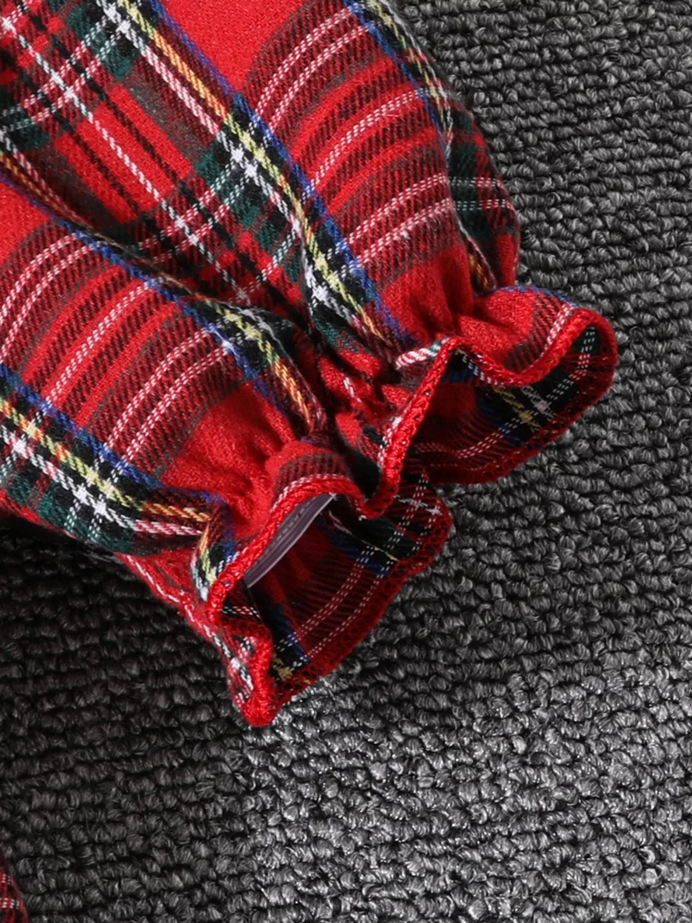 Children's Christmas Plaid Long Sleeve Dress