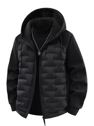 Men's Plus Size Hooded Padded Jacket