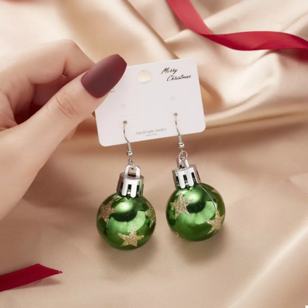Christmas Ball Drop Earrings