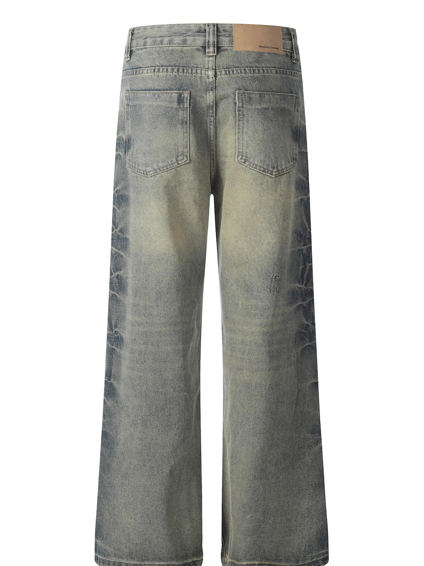 Men's Washed Wide-Leg Jeans