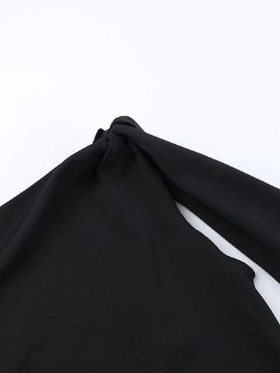 Asymmetrical Tied Sleeveless Maxi Dress