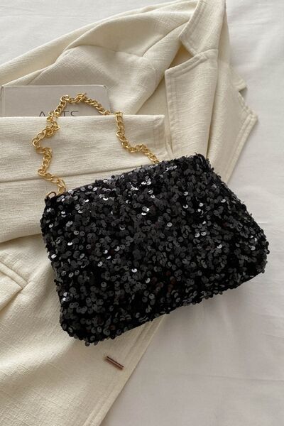 Chic Sequin Removable Strap Shoulder Bag for Glam Style