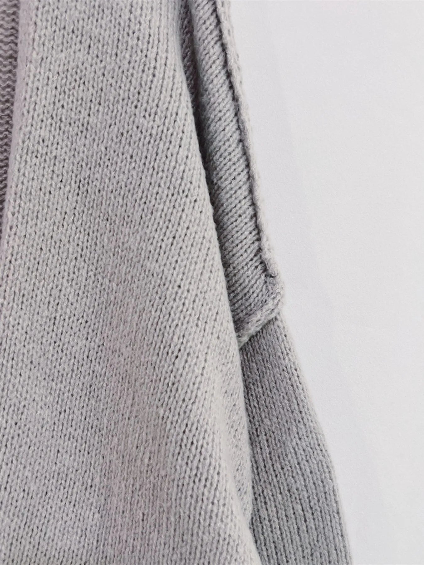 Open Front Dropped Shoulder Cardigan