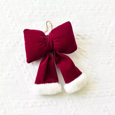 Christmas Velvet Bow Hanging Ornament