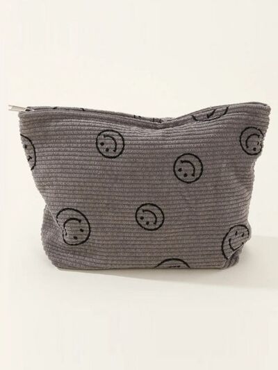 Zenana Corduroy Smile Clutch Bag for Trendy Outings