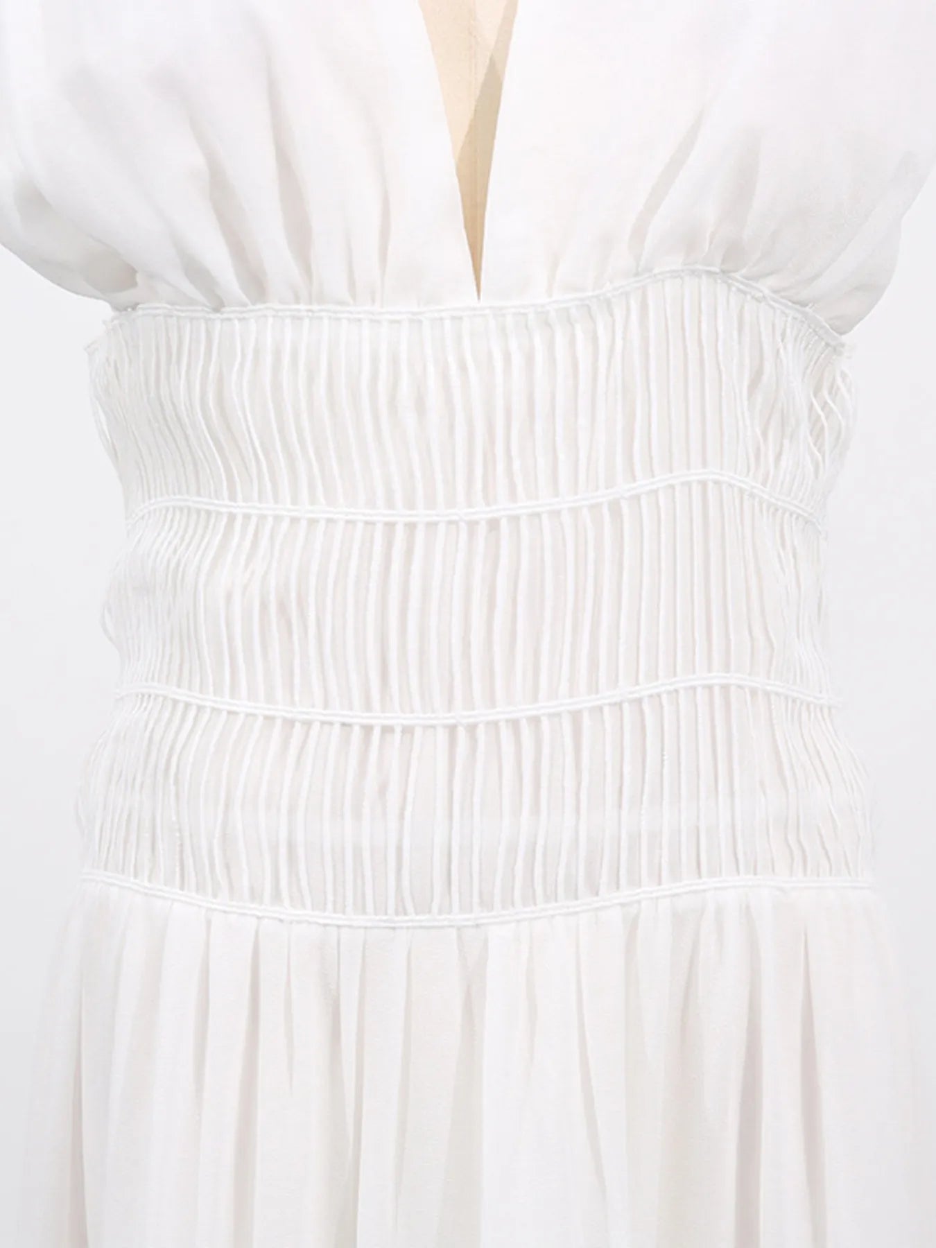 Tiered V-Neck Sleeveless Maxi Dress