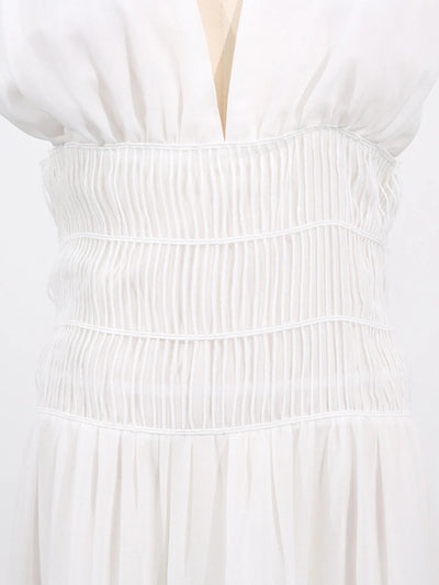 Tiered V-Neck Sleeveless Maxi Dress