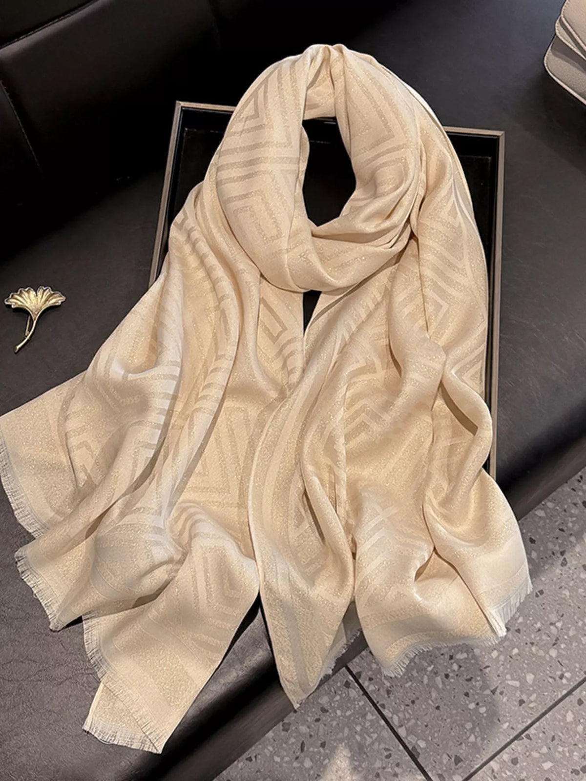 Raw Hem Lightweight Scarf