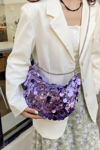 Stylish Sequin Chain Crossbody Bag for Glamorous Looks
