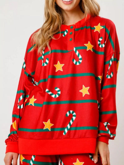 Christmas Long Sleeve Top and Pants Lounge Set