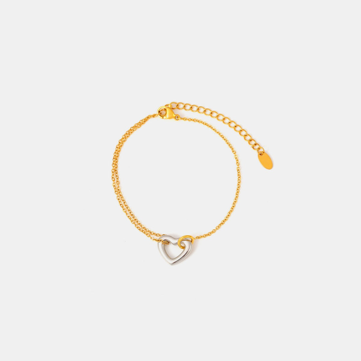 Chic 18K Gold-Plated Heart Bracelet - Perfect Gift for Her