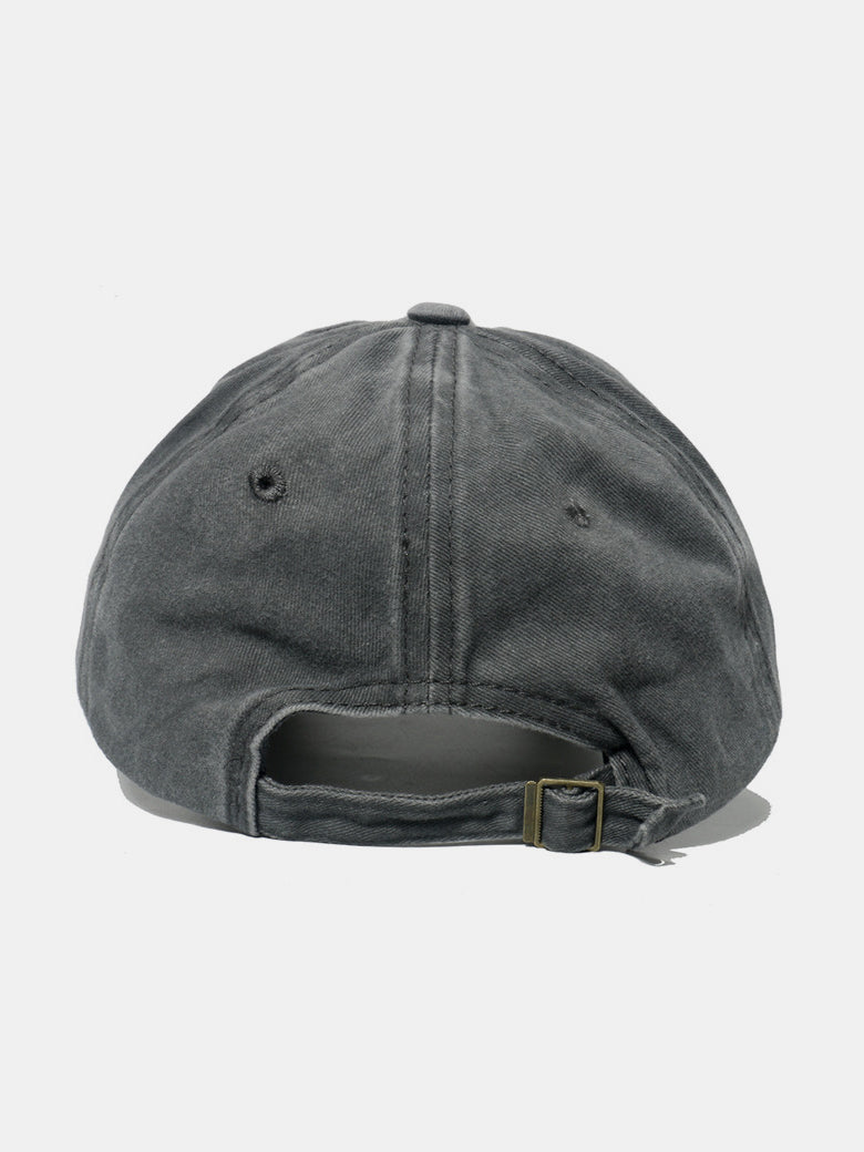 Embroidered Heart Washed Cotton Baseball Cap for Casual Style