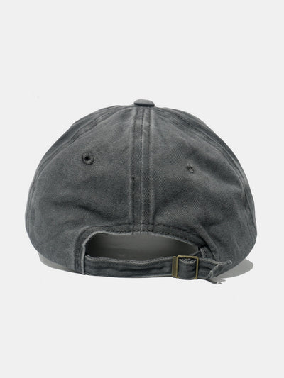 Embroidered Heart Washed Cotton Baseball Cap for Casual Style