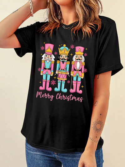 Merry Christmas Nutcracker Doll Printed T Shirt
