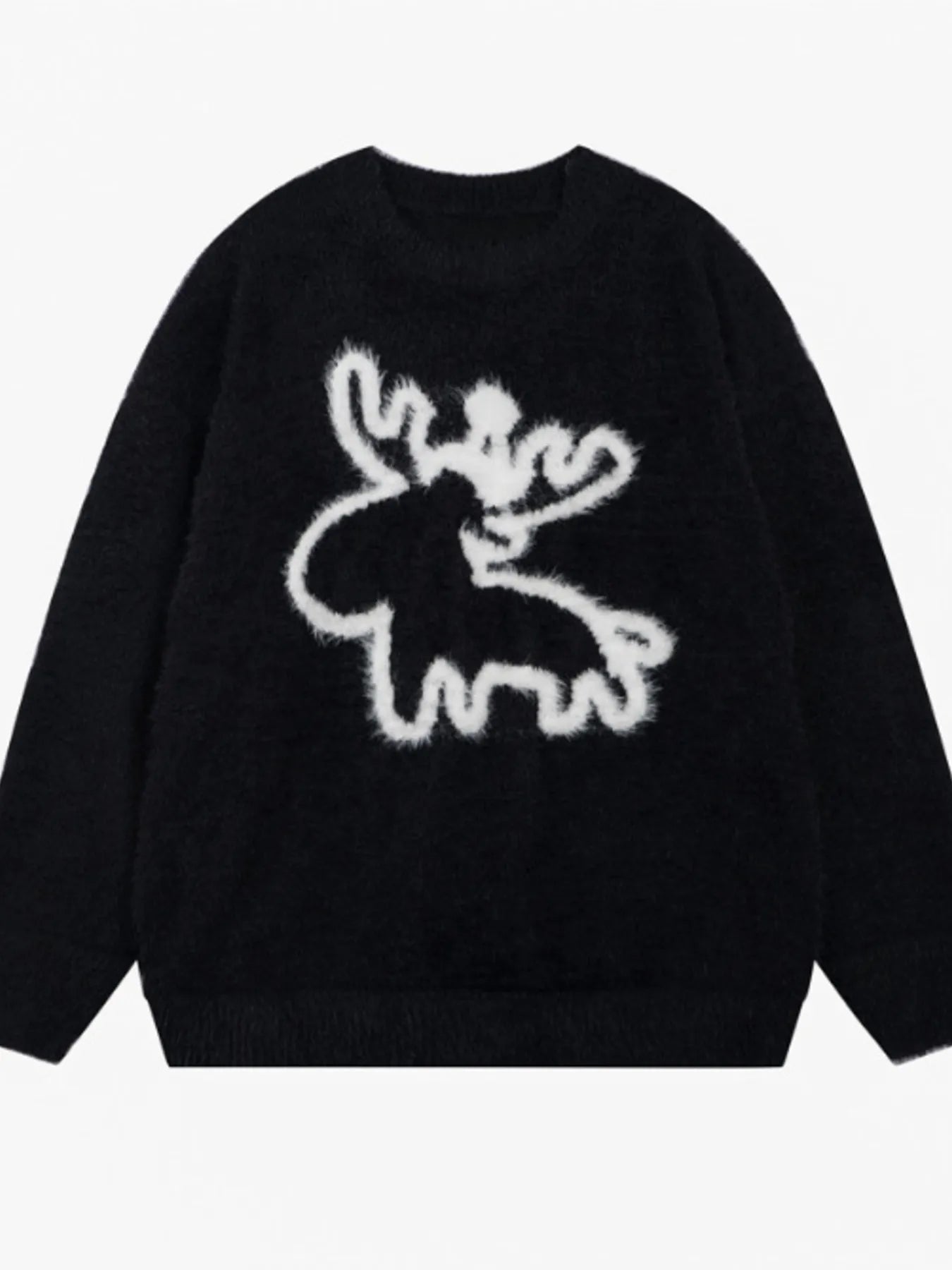 Men's Christmas Reindeer Round Neck Sweater