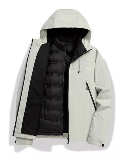 Men's Full Size Zip Up Outdoor Jacket Plus Size