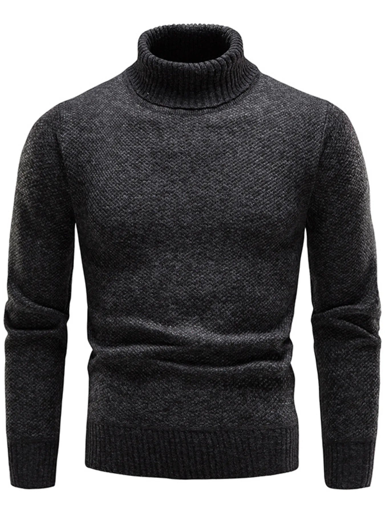 Men's Plus Size Turtleneck Long Sleeve Sweater