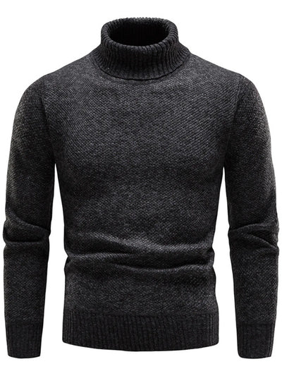 Men's Plus Size Turtleneck Long Sleeve Sweater