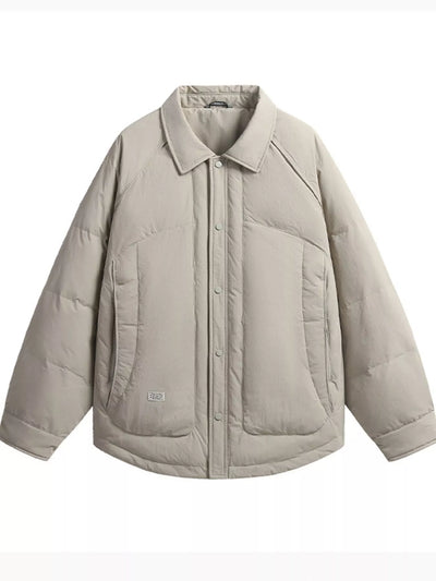 Men’s Plus Size Lightweight Padded Snap-Down Jacket