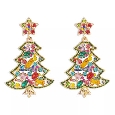 Christmas Tree Dangle Earrings