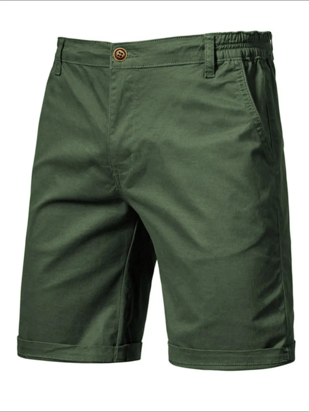 Men's Elastic Waist Shorts with Pockets