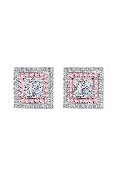 Moissanite Square Stud Earrings