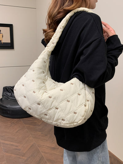 Chic Bow Polyester Shoulder Bag for Stylish Essentials