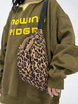 Stylish Leopard Nylon Crossbody Bag for Everyday Use