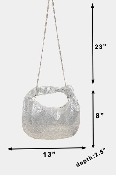 Fame Rhinestone Studded Handbag for Stylish Glamour