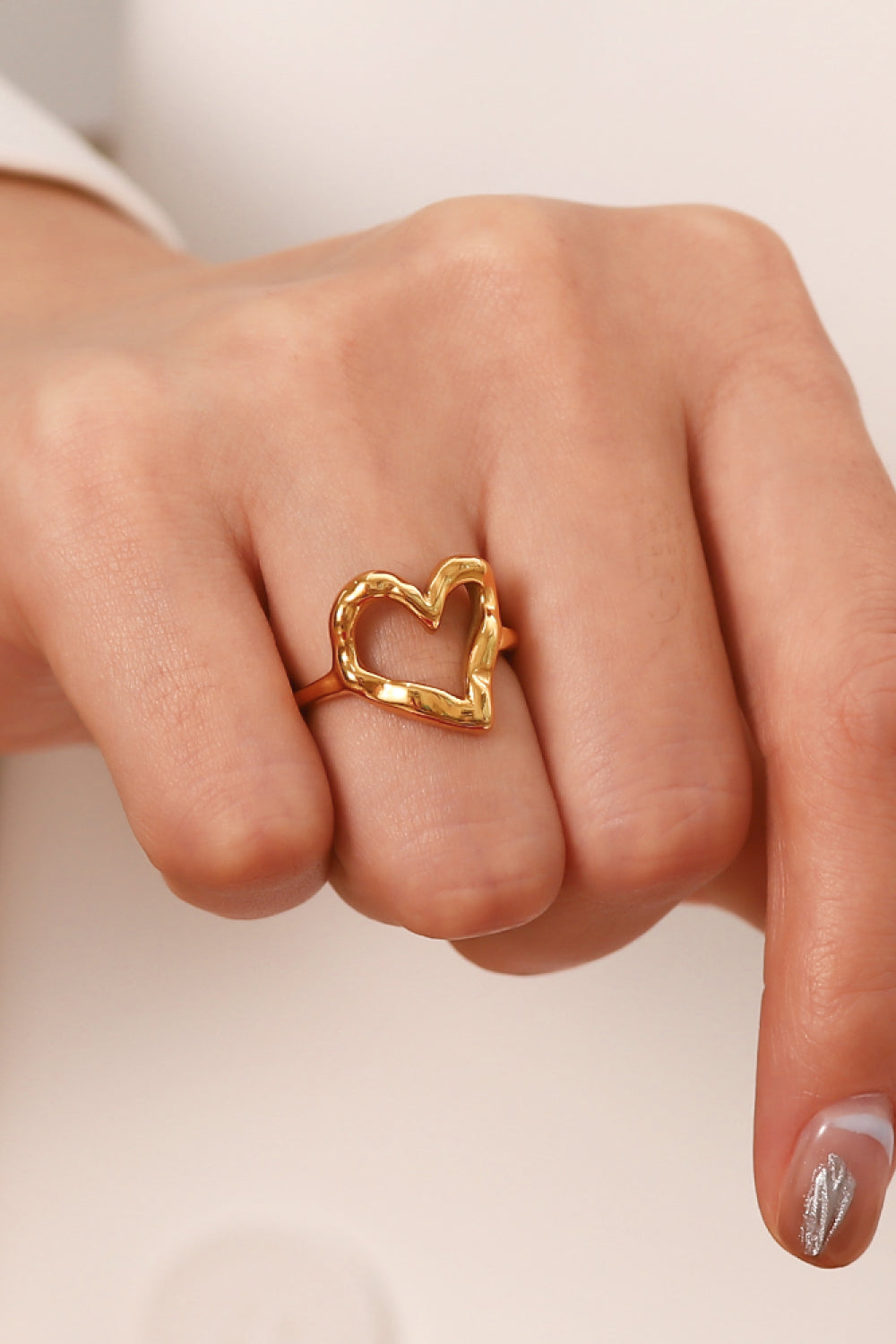 Elegant 18K Gold Plated Heart Ring - Stylish & Gift-Ready
