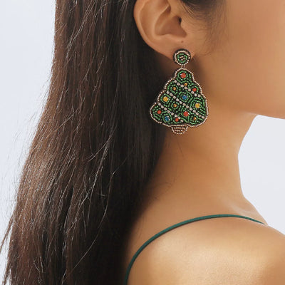 Christmas Tree Dangle Earrings