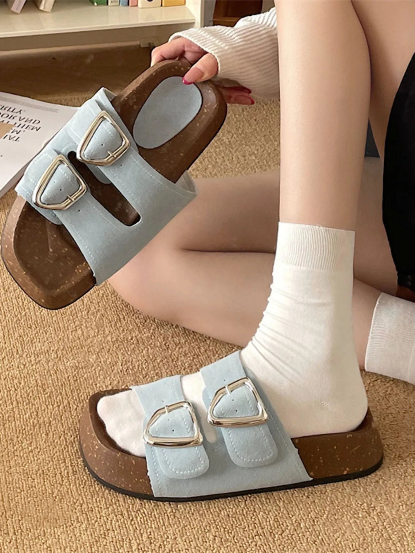 Double Buckle Comfort Sandals