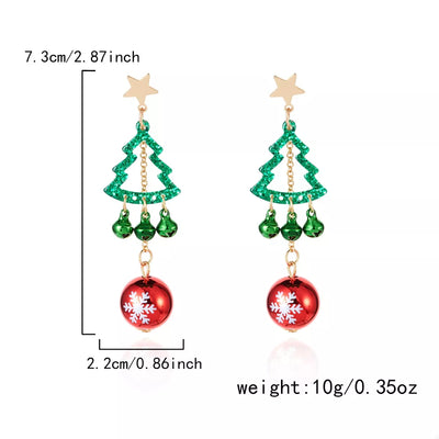Christmas Tree Ball Drop Earrings