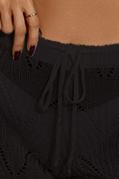Stylish Drawstring Cutout Swim Shorts for Summer Fun
