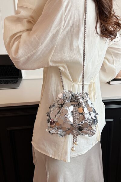 Stylish Drawstring Sequin Crossbody Bag for Every Occasion