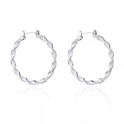 Christmas Twisted Hoop Earrings