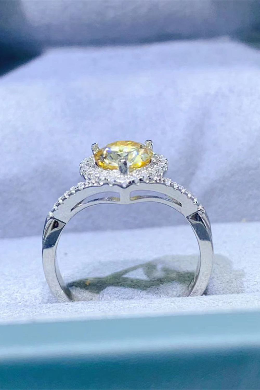 Adored 1 Carat Moissanite Heart Ring in 925 Sterling Silver