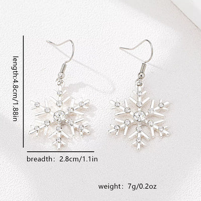 Christmas Snowflake Dangle Earrings