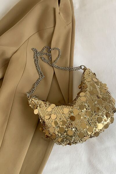 Stylish Sequin Chain Crossbody Bag for Glamorous Looks